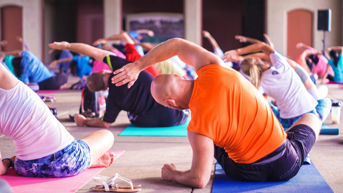 people exercising